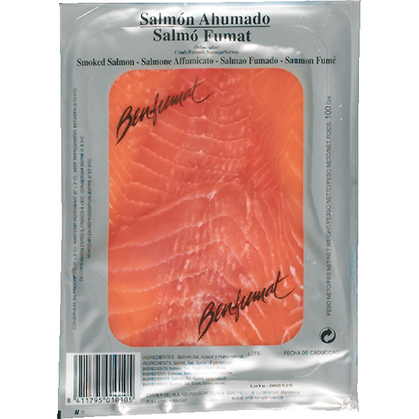 Salmon Ahumado Precortado Benfumat 1.5kg± 5u